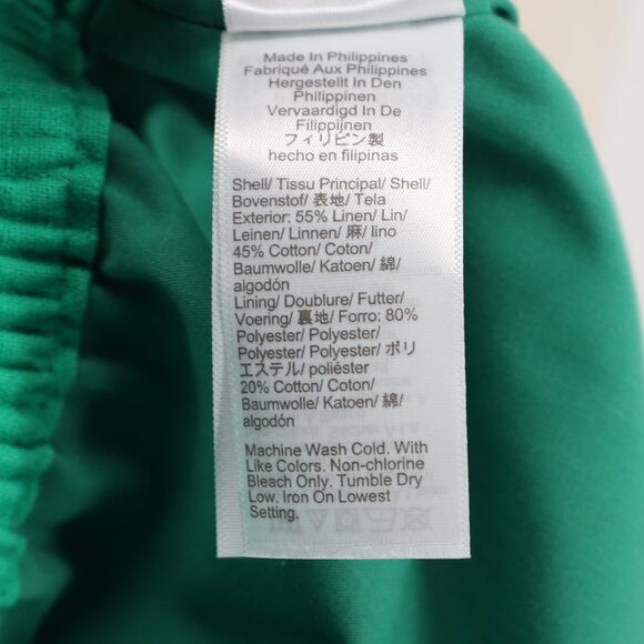 J.CREW FACTORY Linen-Cotton Blend City Pull-On Skirt Green Size 14 - Picture 6 of 7
